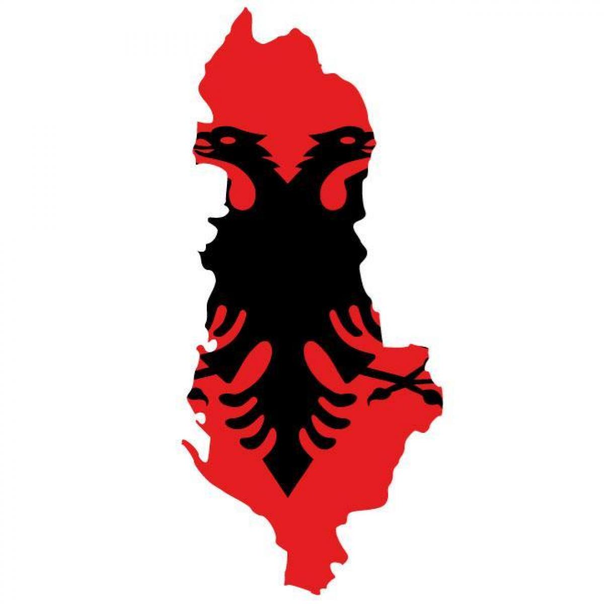map of Albania flag