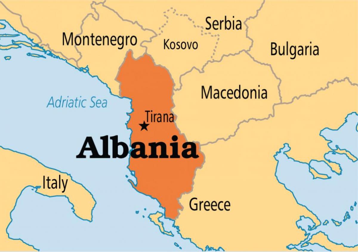 map showing Albania