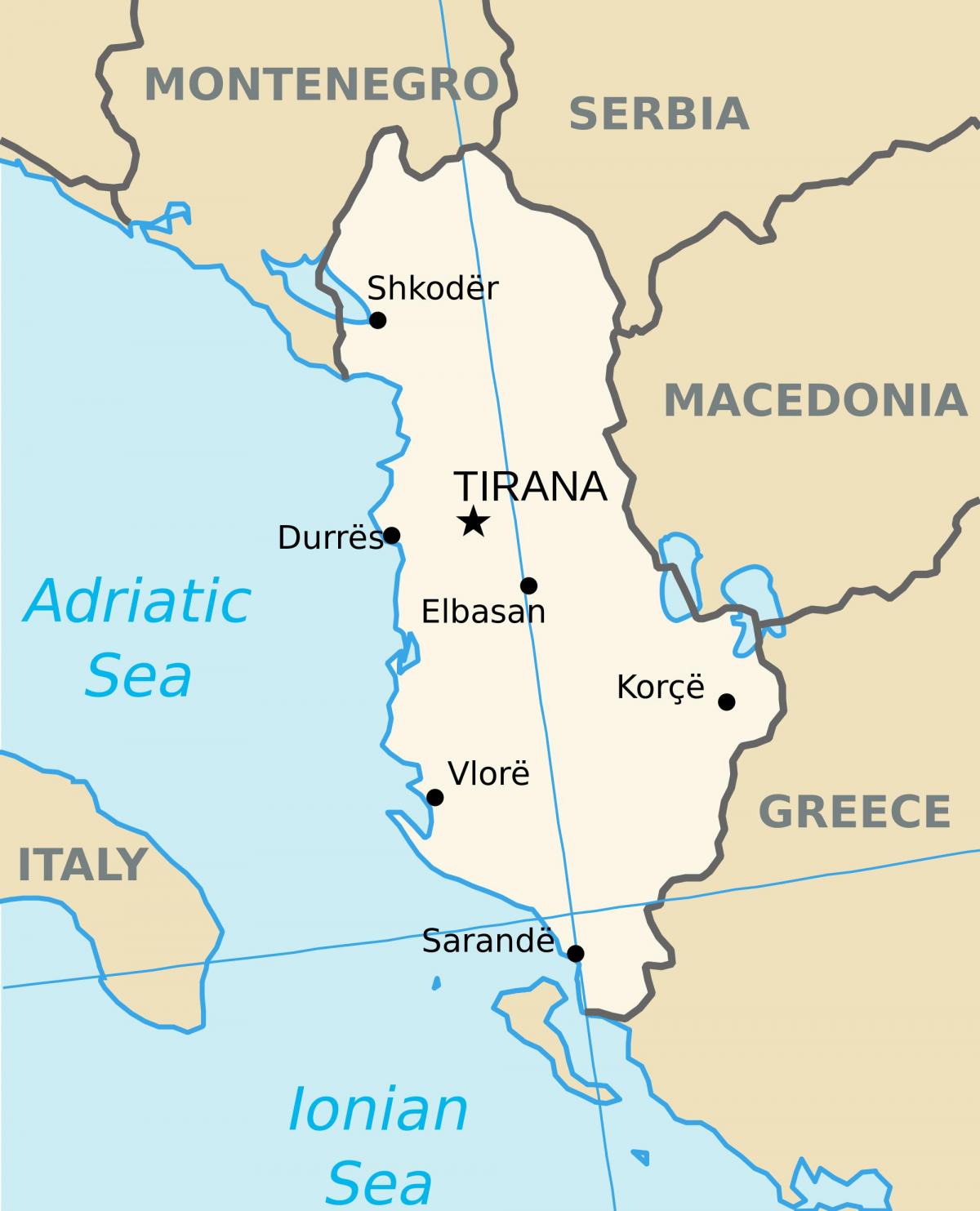 map saranda Albania