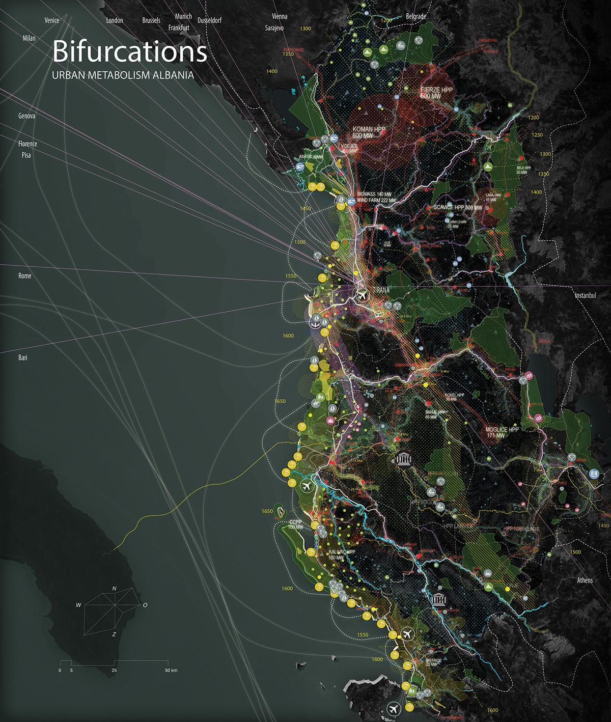 map of Albania map 3d