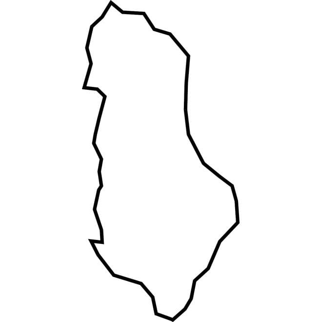 map of Albania map vector