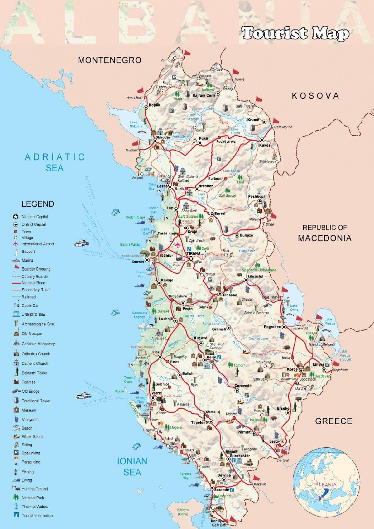 dhermi map Albania