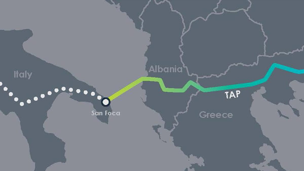 map of tap Albania
