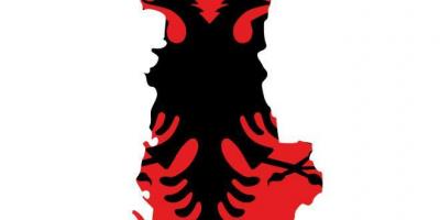 Map of Albania flag