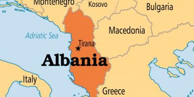 Map showing Albania