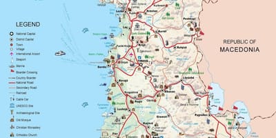 Dhermi map Albania