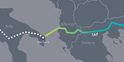 Map of tap Albania